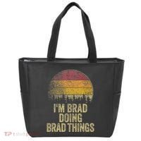 IM Brad Doing Brad Things Funny Retro Humor Name Gag Gift Tote Bag thumb 0