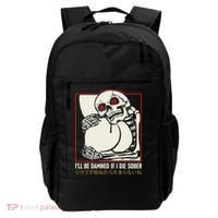 ILl Be Damned If I Die Sober Japanese Funny Skeleton Backpack thumb 0
