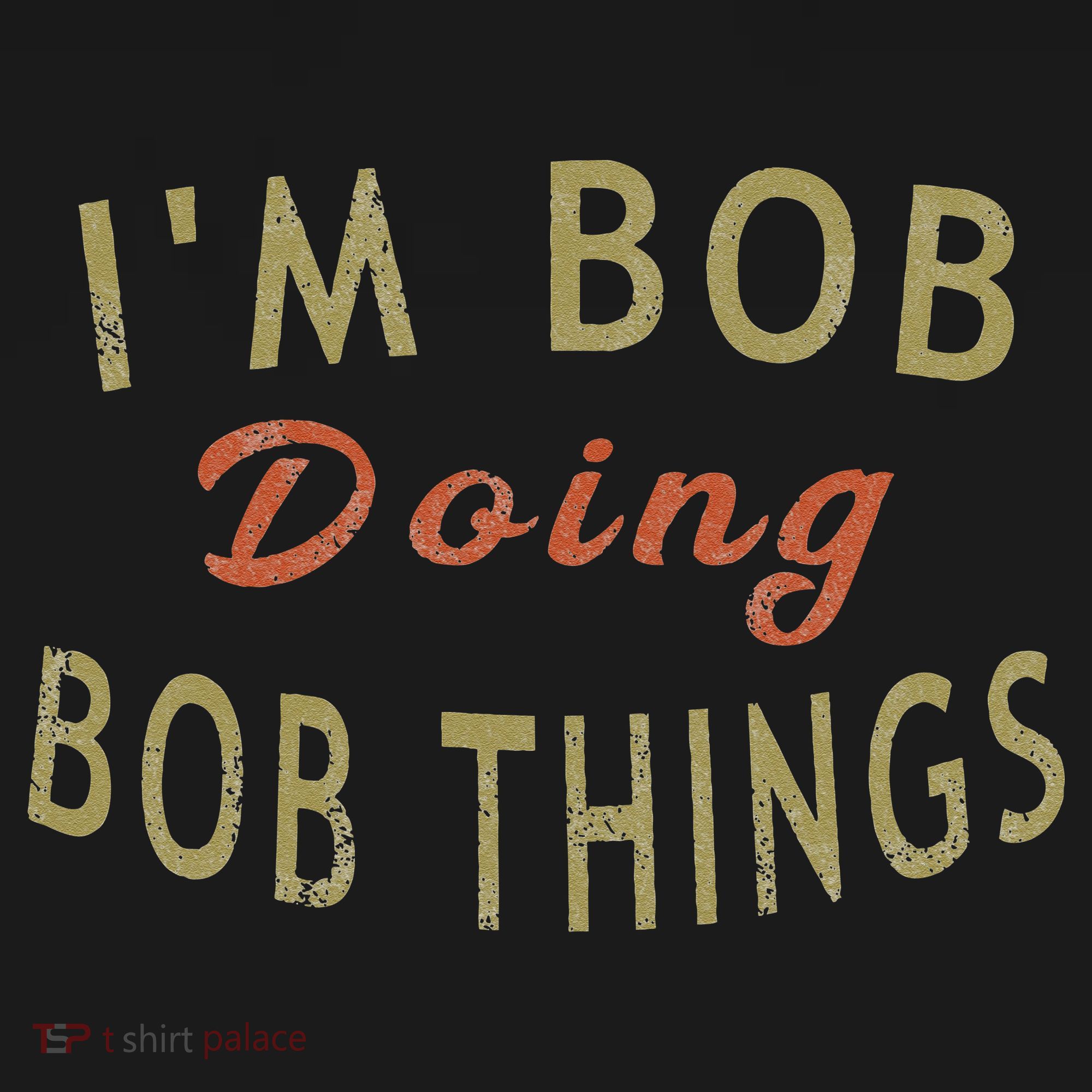 Im Bob Doing Bob Things Funny Saying Gift Holiday USA-Made Doggie Bandana