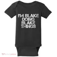 IM Blake Doing Blake Things Funny Birthday Name Gift Idea Baby Bodysuit thumb 0
