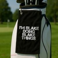 IM Blake Doing Blake Things Funny Birthday Name Gift Idea Golf Towel thumb 2
