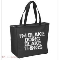 IM Blake Doing Blake Things Funny Birthday Name Gift Idea Tote Bag thumb 2