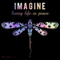 Imagine Boho Dragonfly Tee 60s 70s Retro Groovy Hippy Vibes Funny Gift Ornament thumb 1