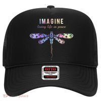Imagine Boho Dragonfly Tee 60s 70s Retro Groovy Hippy Vibes Funny Gift Hat thumb 0