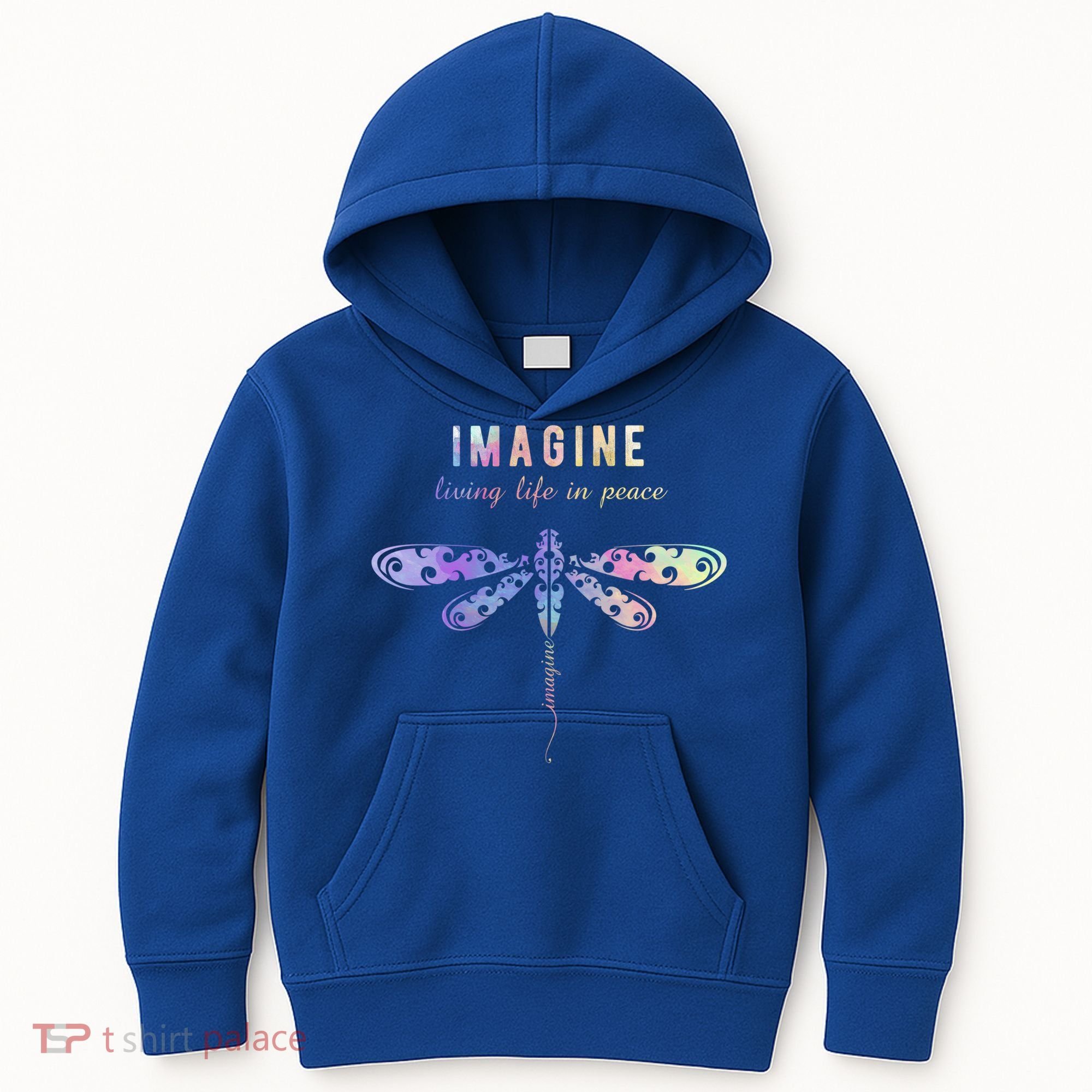 Imagine Boho Dragonfly Tee 60s 70s Retro Groovy Hippy Vibes Funny Gift Kids Hoodie