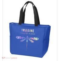Imagine Boho Dragonfly Tee 60s 70s Retro Groovy Hippy Vibes Funny Gift Tote Bag thumb 3