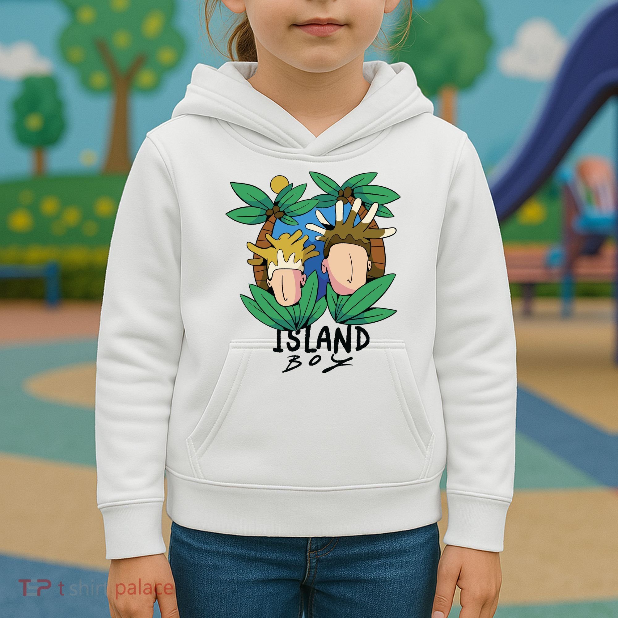 Island Boy Funny Kids Hoodie