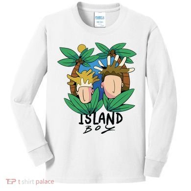Island Boy Funny Kids Long Sleeve Shirt