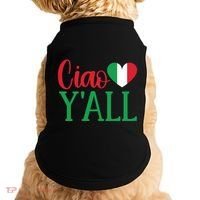 Italy Born Funny Ciao YAll Real Italian Doggie Tank thumb 0