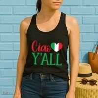 Italy Born Funny Ciao YAll Real Italian Women's Tank Top thumb 2