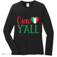 Italy Born Funny Ciao YAll Real Italian Women's Long Sleeve Shirt thumb 0