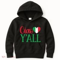 Italy Born Funny Ciao YAll Real Italian Kids Hoodie thumb 0