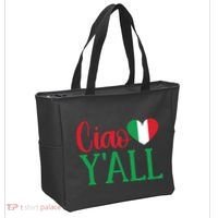 Italy Born Funny Ciao YAll Real Italian Tote Bag thumb 2