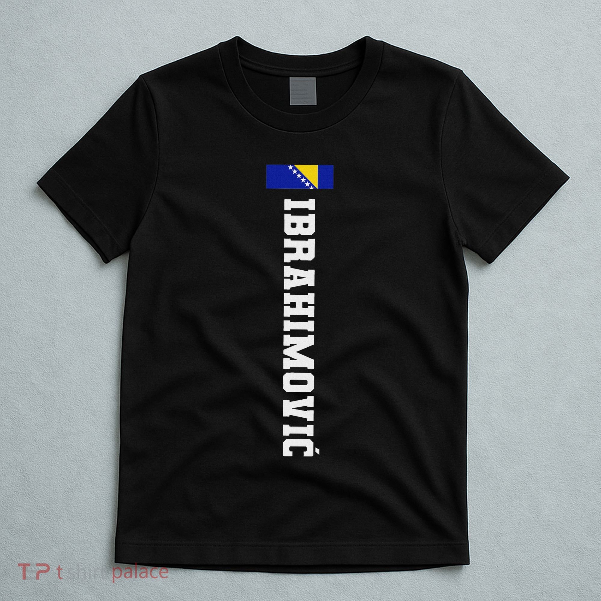 Ibrahimovic Bosnia Flag Last Name Coat Of Arm Emblem Crest T-Shirt