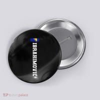 Ibrahimovic Bosnia Flag Last Name Coat Of Arm Emblem Crest Button thumb 0