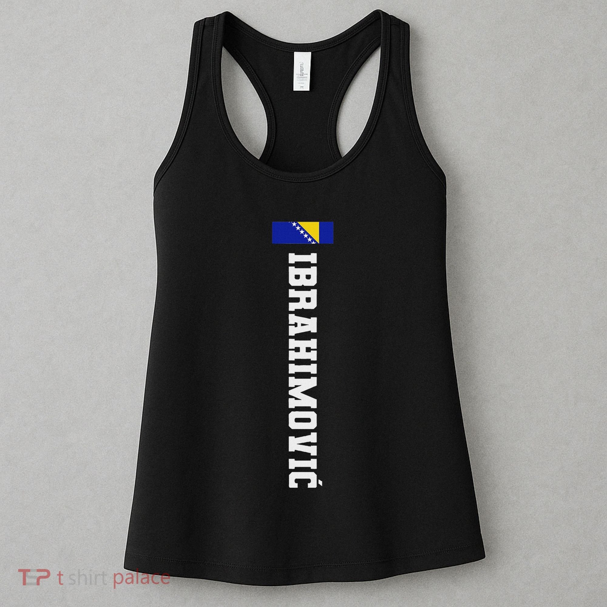 Ibrahimovic Bosnia Flag Last Name Coat Of Arm Emblem Crest Women's Tank Top