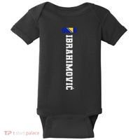 Ibrahimovic Bosnia Flag Last Name Coat Of Arm Emblem Crest Baby Bodysuit thumb 0