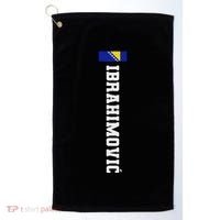 Ibrahimovic Bosnia Flag Last Name Coat Of Arm Emblem Crest Golf Towel thumb 0