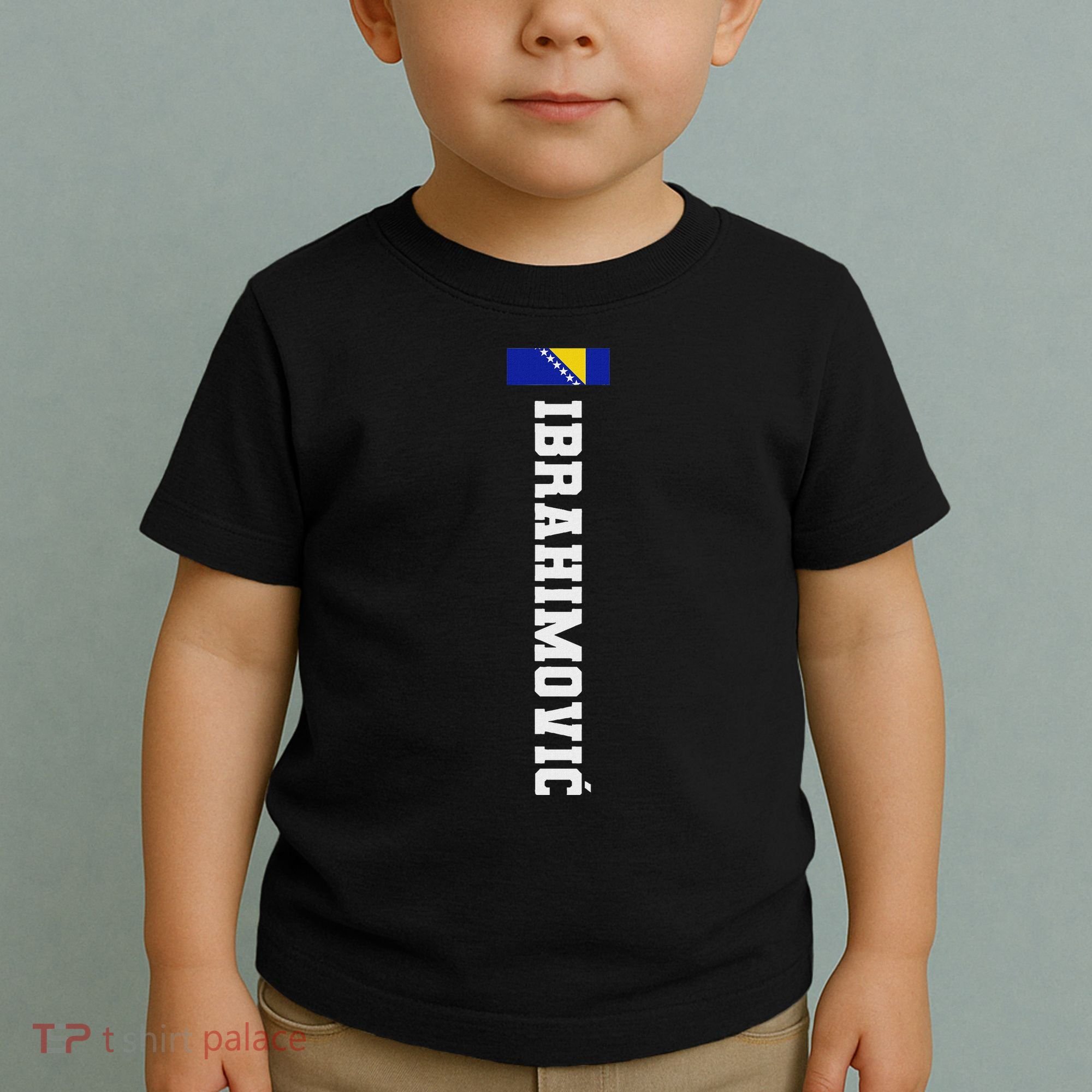 Ibrahimovic Bosnia Flag Last Name Coat Of Arm Emblem Crest Toddler T-Shirt