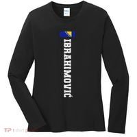 Ibrahimovic Bosnia Flag Last Name Coat Of Arm Emblem Crest Women's Long Sleeve Shirt thumb 0