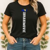 Ibrahimovic Bosnia Flag Last Name Coat Of Arm Emblem Crest Women's T-Shirt thumb 2