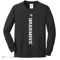 Ibrahimovic Bosnia Flag Last Name Coat Of Arm Emblem Crest Kids Long Sleeve Shirt thumb 0
