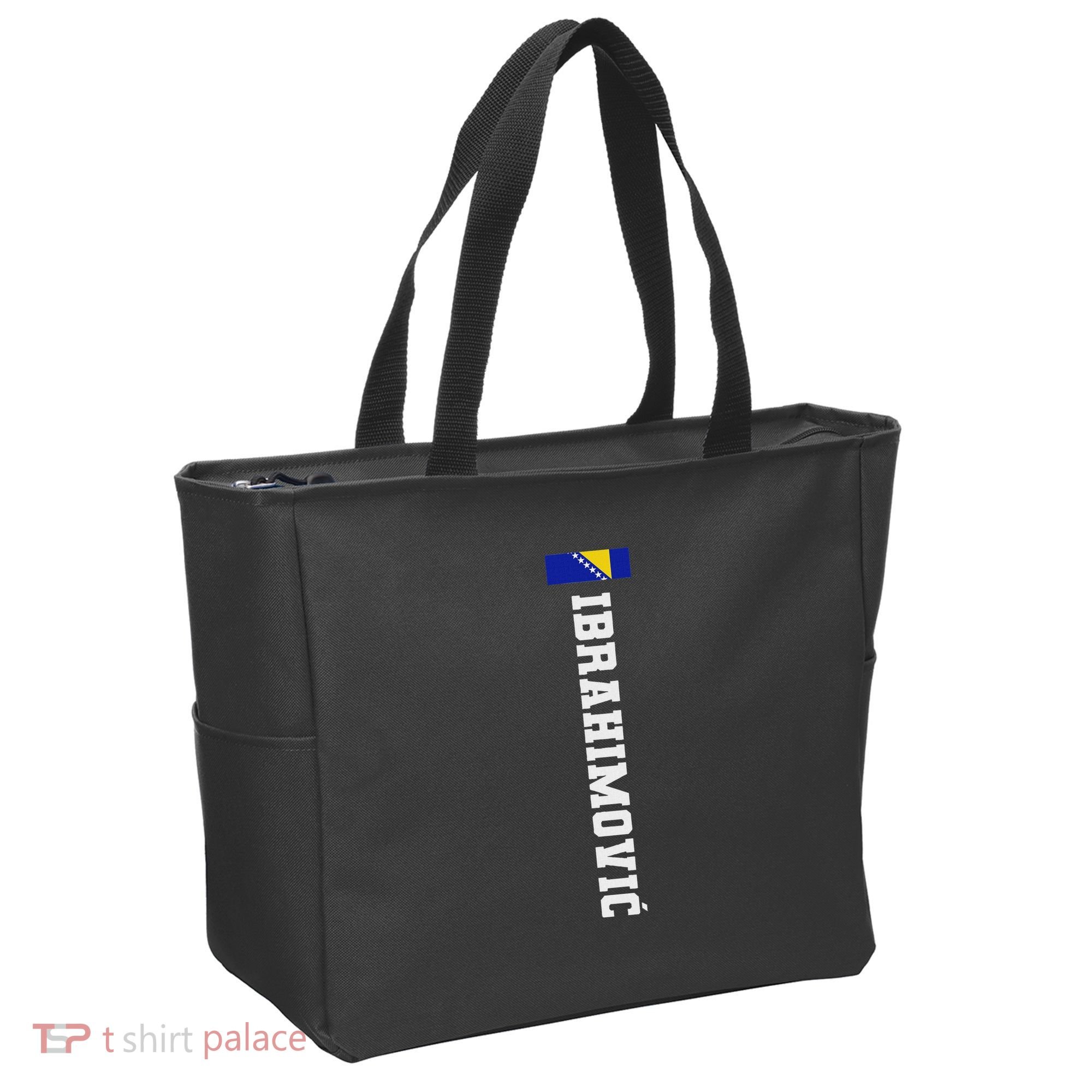 Ibrahimovic Bosnia Flag Last Name Coat Of Arm Emblem Crest Tote Bag