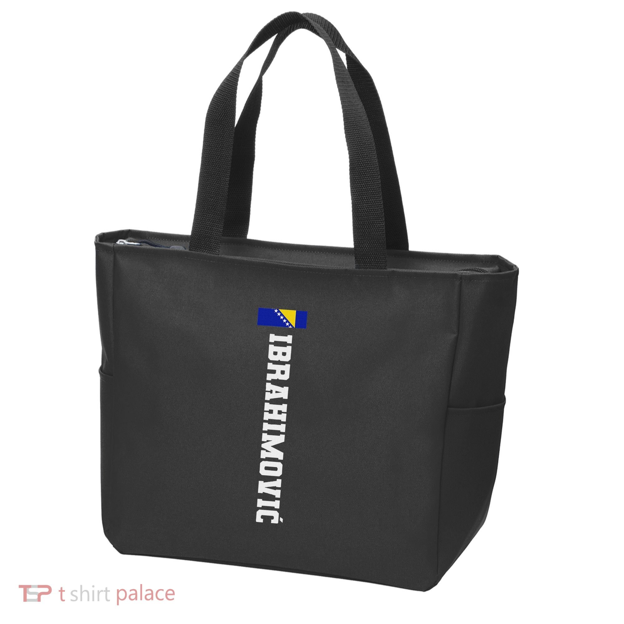 Ibrahimovic Bosnia Flag Last Name Coat Of Arm Emblem Crest Tote Bag