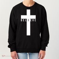 I Believe Faith Christian Cross Women's Sweatshirt thumb 0