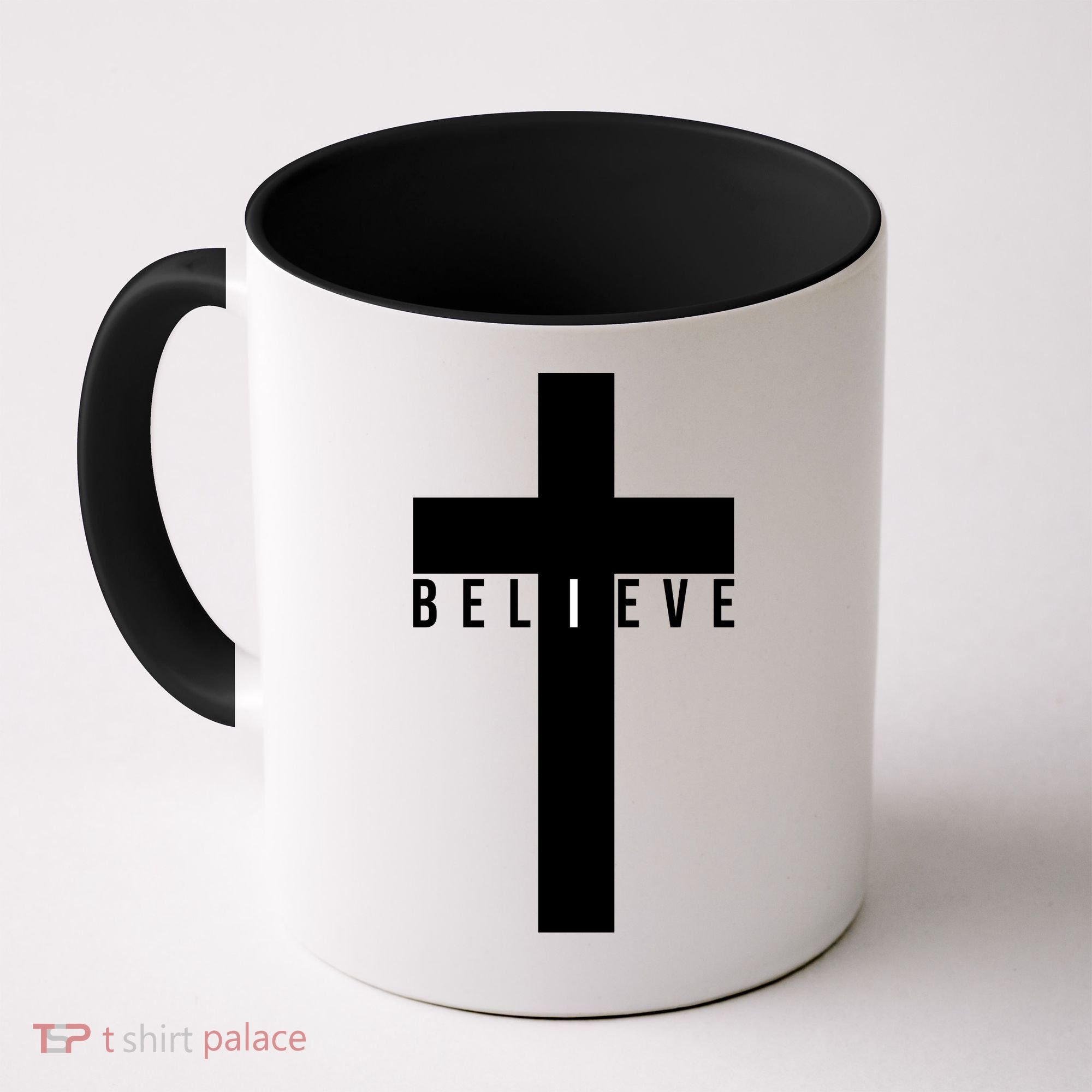 I Believe Faith Christian Cross Coffee Mug