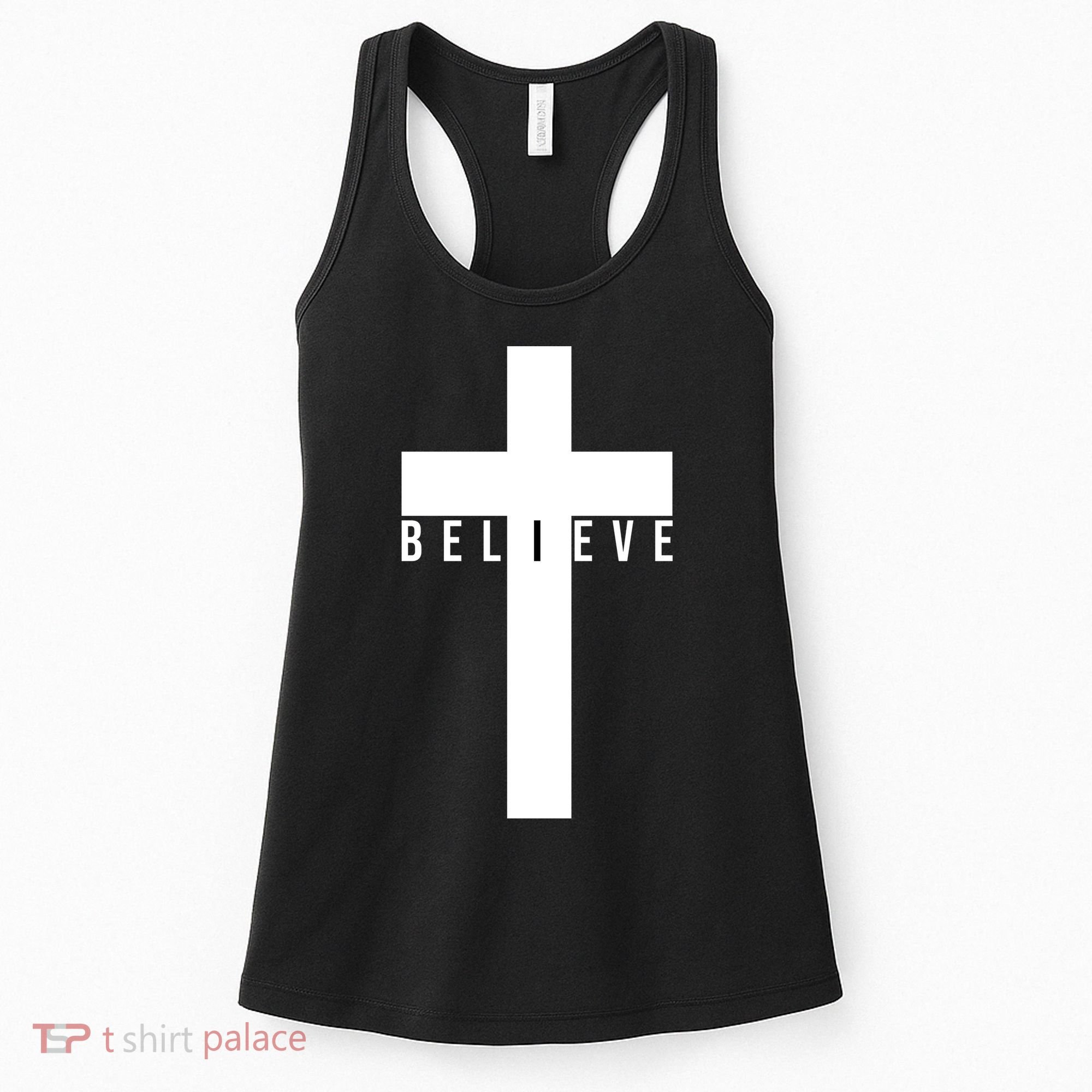 I Believe Faith Christian Cross Women's Tank Top
