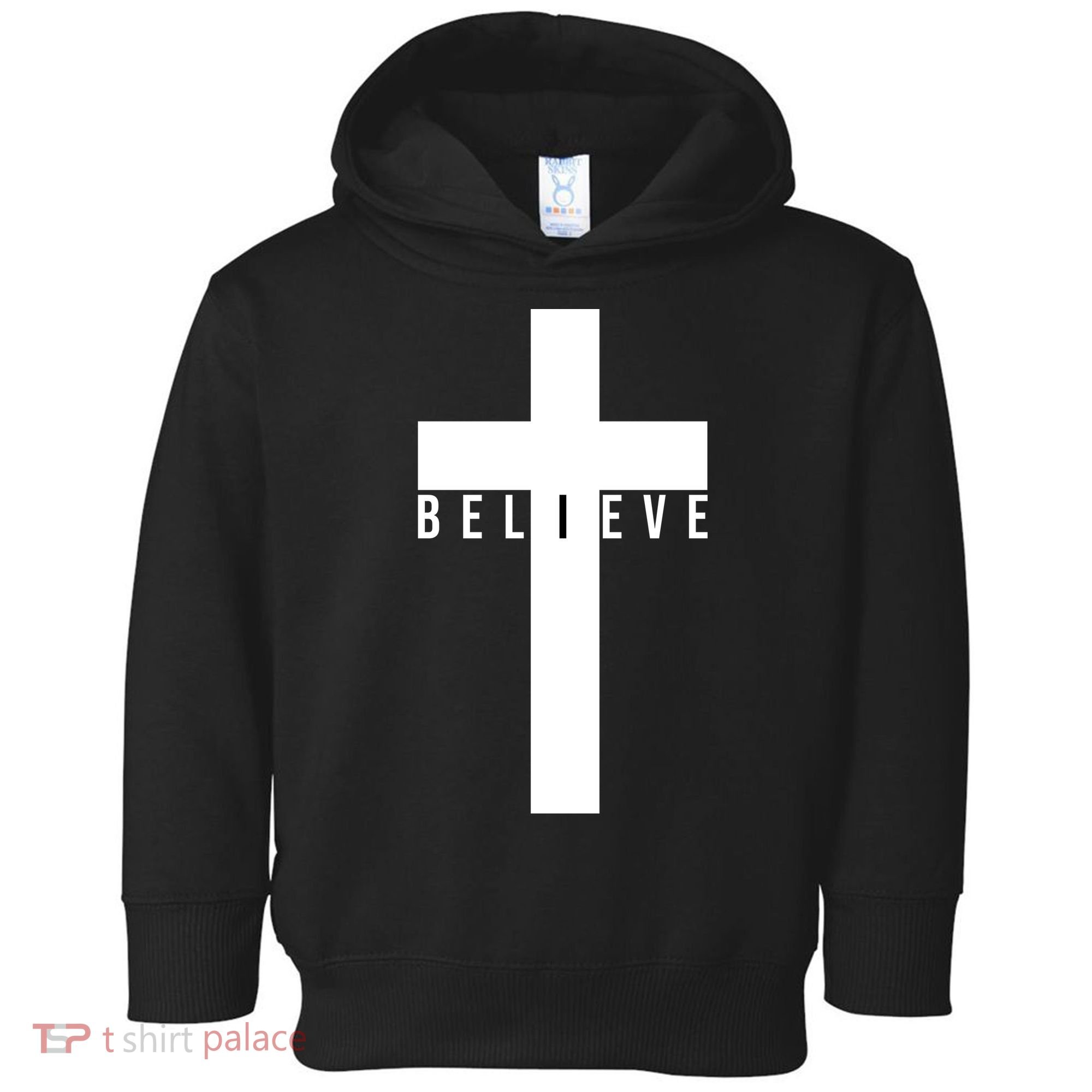 I Believe Faith Christian Cross Toddler Hoodie