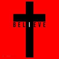 I Believe Faith Christian Cross Santa Hat thumb 1