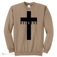 I Believe Faith Christian Cross Sweatshirt thumb 0
