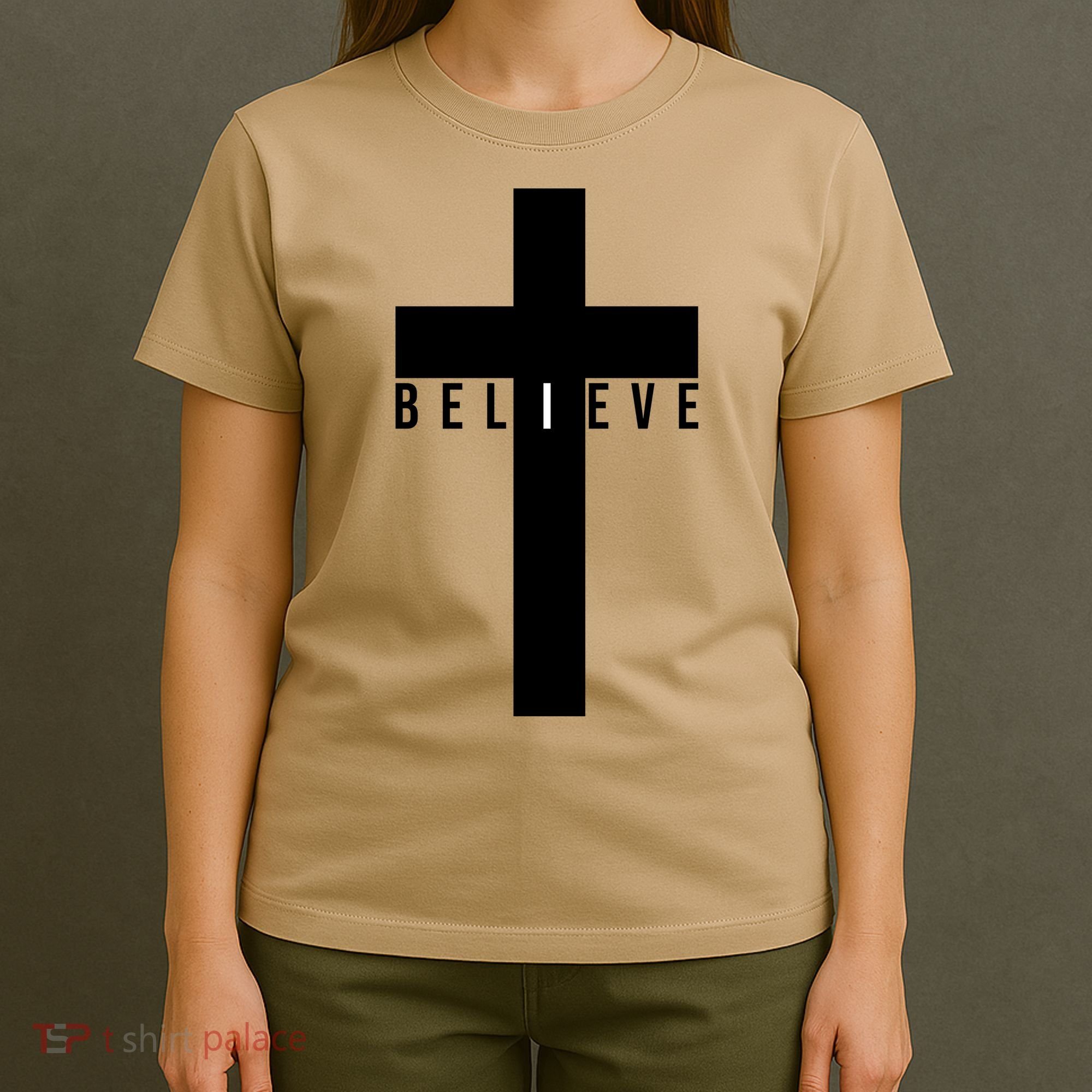 I Believe Faith Christian Cross T-Shirt