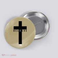 I Believe Faith Christian Cross Button thumb 0