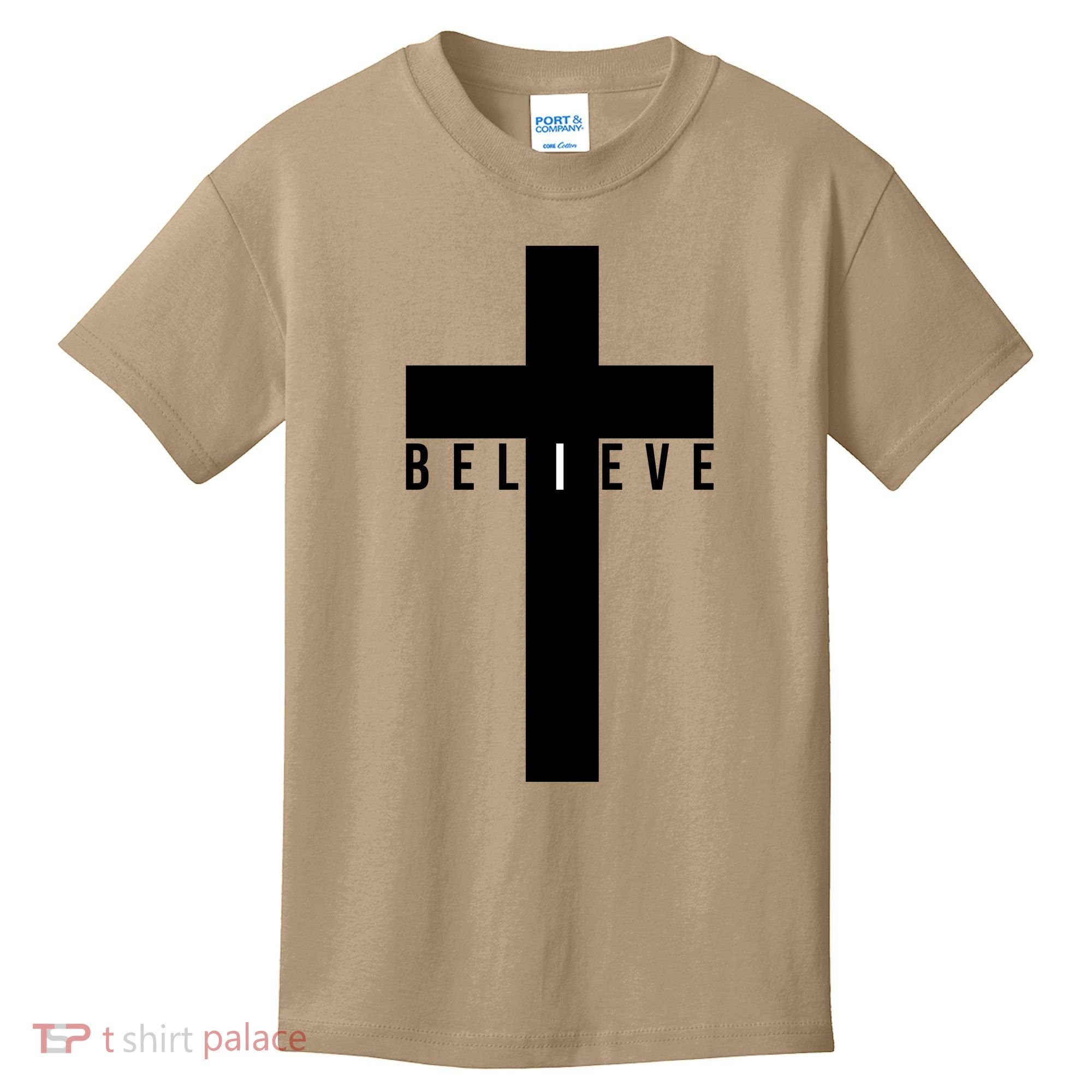I Believe Faith Christian Cross Kids T-Shirt