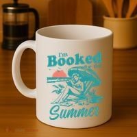 Im Booked For The Summer Book Girl Summer Coquette Coffee Mug thumb 4