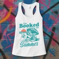 Im Booked For The Summer Book Girl Summer Coquette Women's Tank Top thumb 3