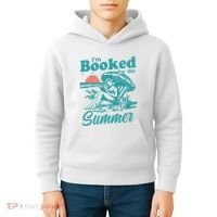 Im Booked For The Summer Book Girl Summer Coquette Kids Hoodie thumb 4