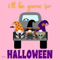 Ill Be Gnome For Halloween Cute Festive Coaster thumb 2