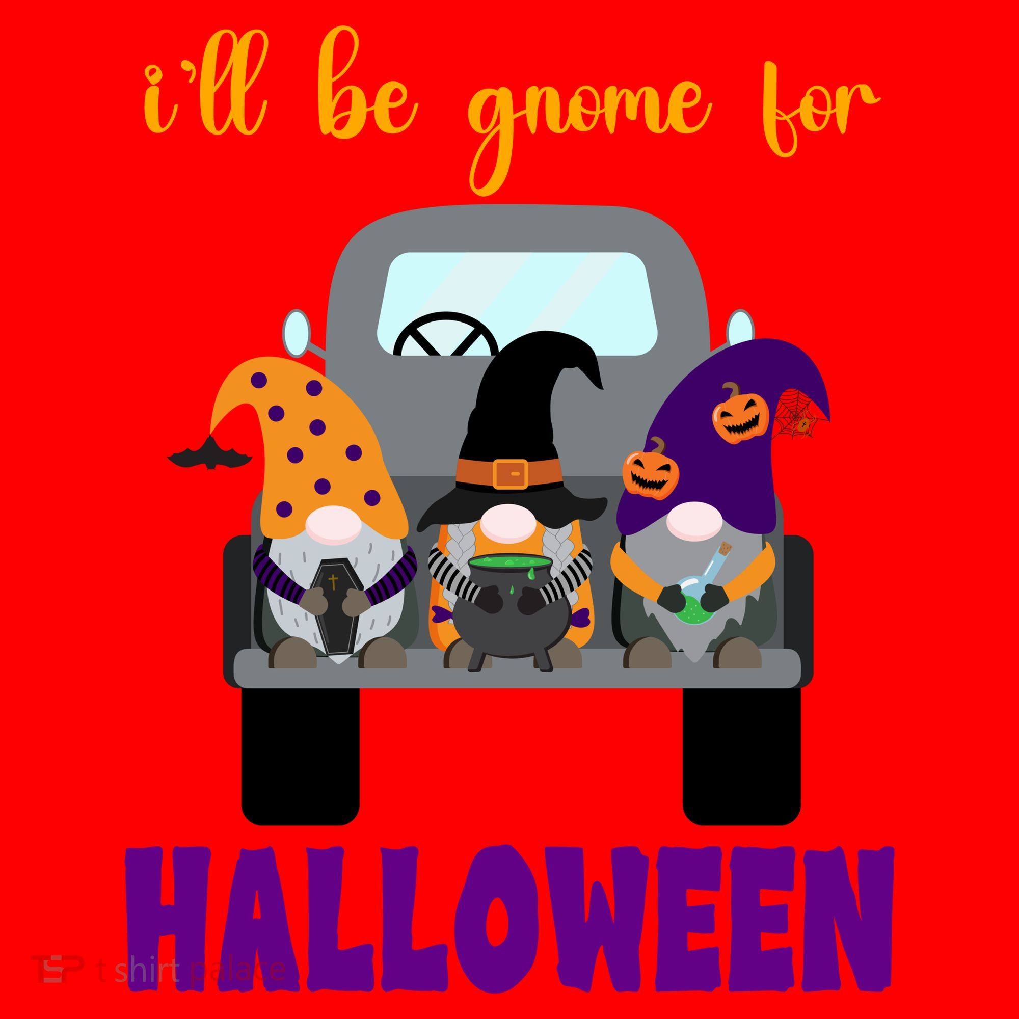 Ill Be Gnome For Halloween Cute Festive Santa Hat