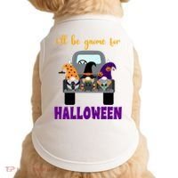 Ill Be Gnome For Halloween Cute Festive Doggie Tank thumb 0