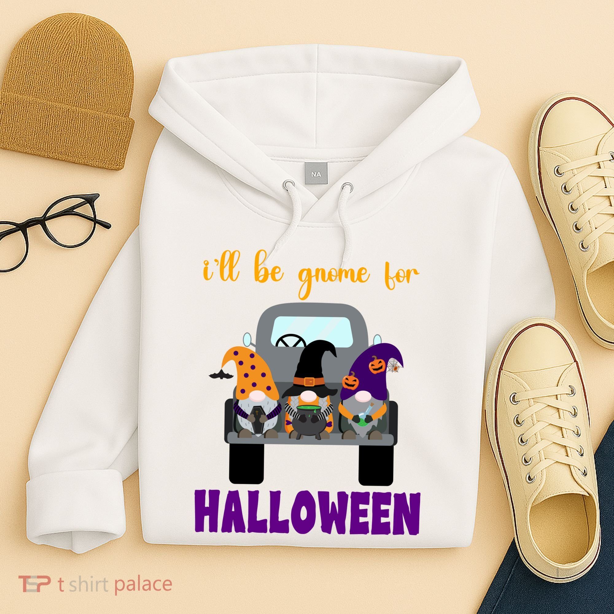 Ill Be Gnome For Halloween Cute Festive Hoodie