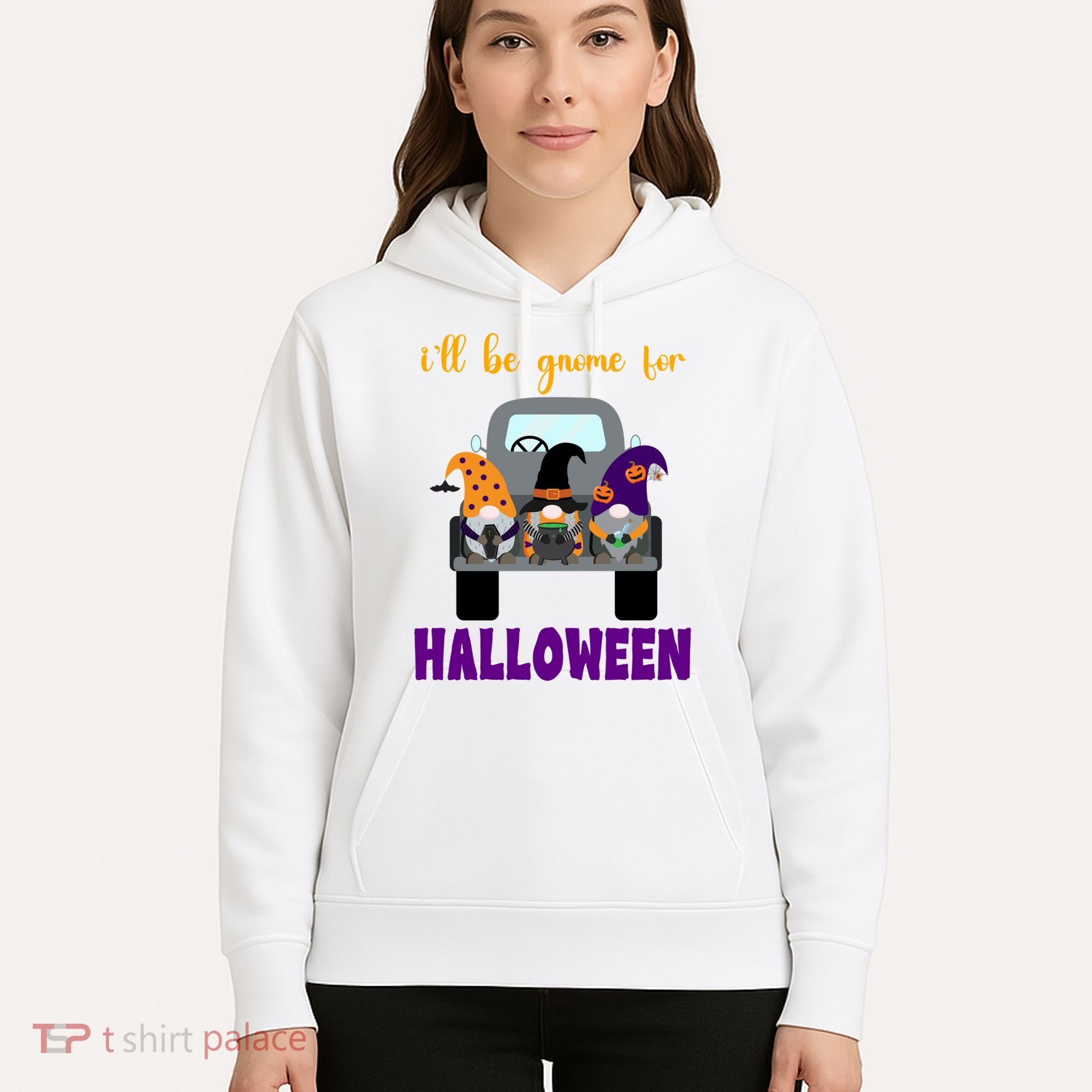 Ill Be Gnome For Halloween Cute Festive Hoodie