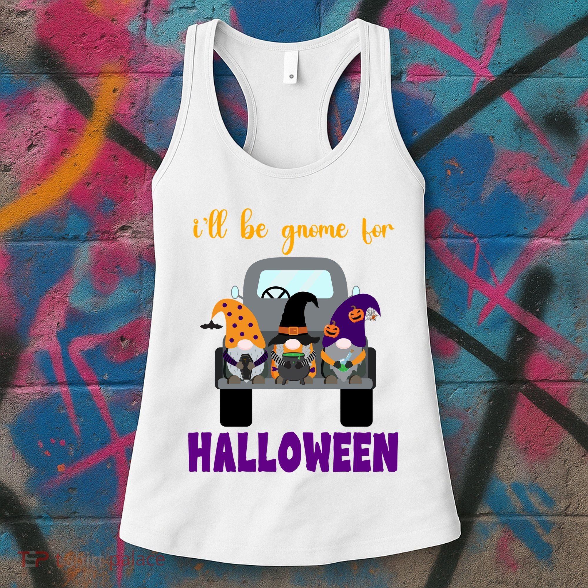 Ill Be Gnome For Halloween Cute Festive Women's Tank Top