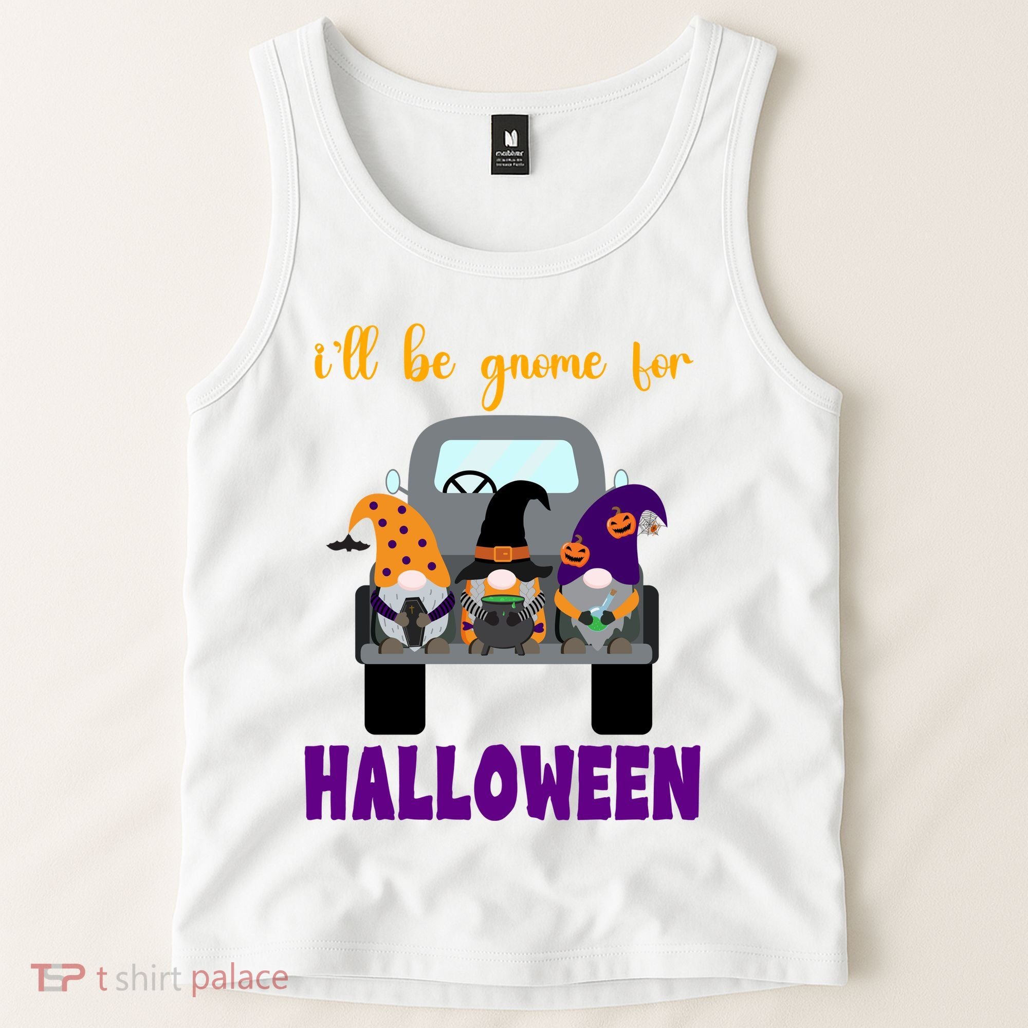 Ill Be Gnome For Halloween Cute Festive Tank Top