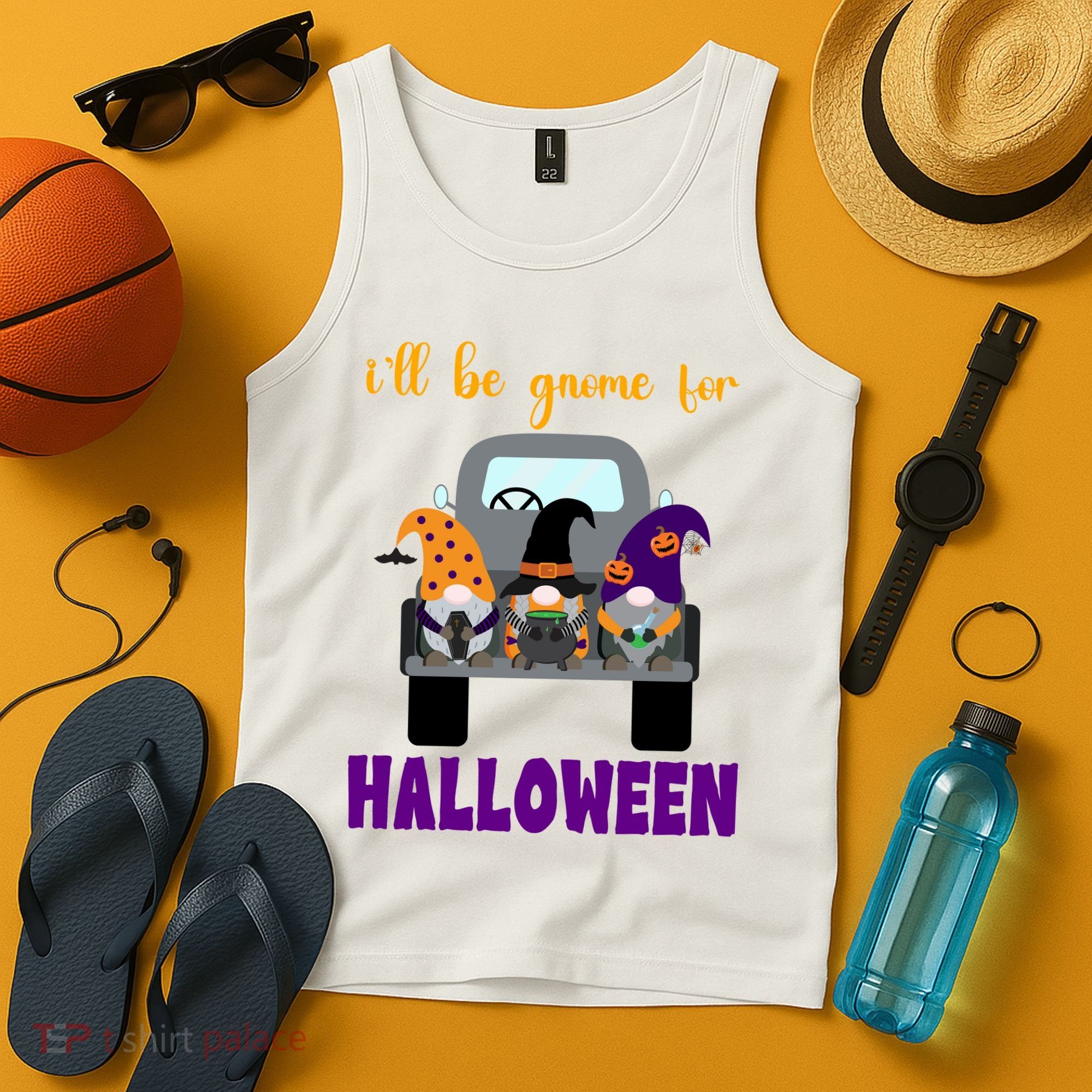Ill Be Gnome For Halloween Cute Festive Tank Top