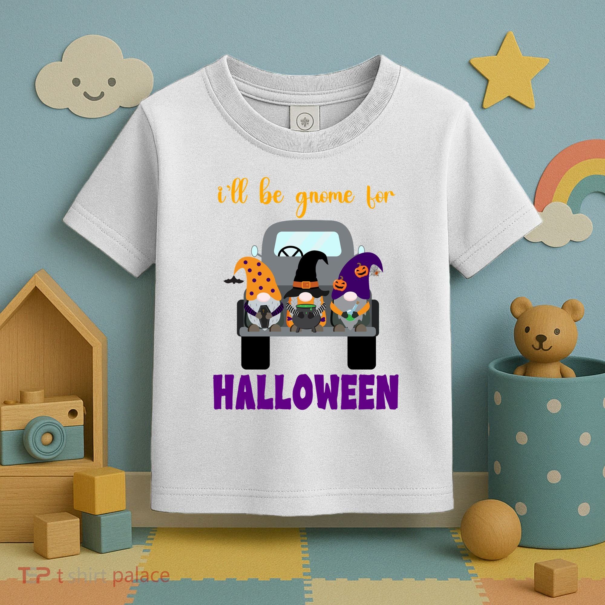 Ill Be Gnome For Halloween Cute Festive Toddler T-Shirt