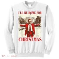 Ill Be Home For Christmas Santa Trump Funny Holiday Sweatshirt thumb 0
